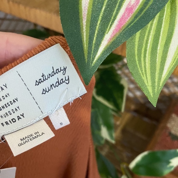 NWT Anthropologie Marina Tiered Wide-Leg Jumpsuit Orange Rust Small - Picture 11 of 13